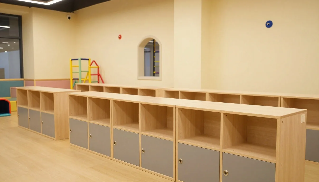 Sala zabaw Familandia oświetlona ciepłym światłem